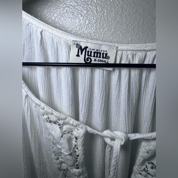 Show Me Your Mumu Womens Sleeveless Blouse White Lace Size XS Tassel - Picture 3 of 6